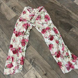 Floral Flowy Wrap Pants